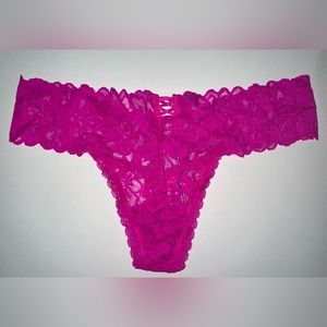 VS lace up floral thong 🌸